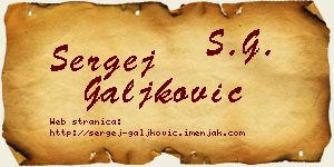 Sergej Galjković vizit kartica